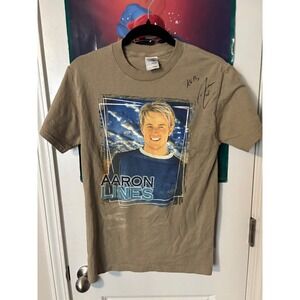 Aaron Lines Autographed Signed T-Shirt Small Living Out Loud Tour Tee